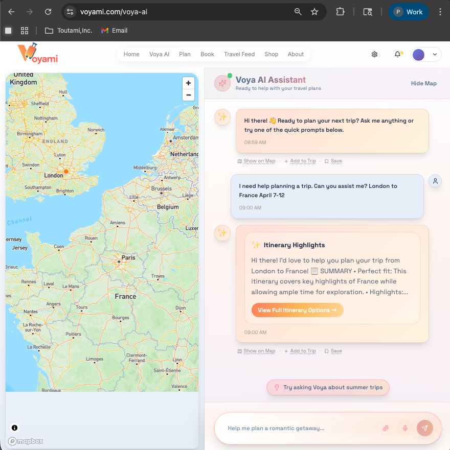 Voya AI Chat — Refine plans with Voya AI